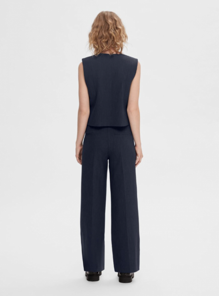SlfRita MW wide pants Dark Sapphire M