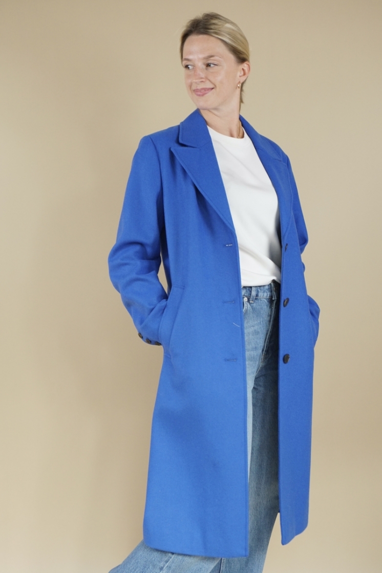 SlfAlma wool coat Nebulas Blue
