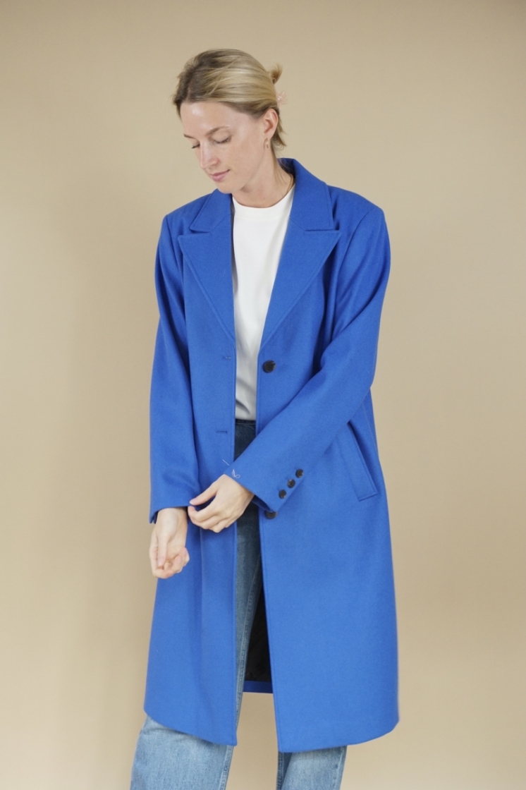 SlfAlma wool coat Nebulas Blue