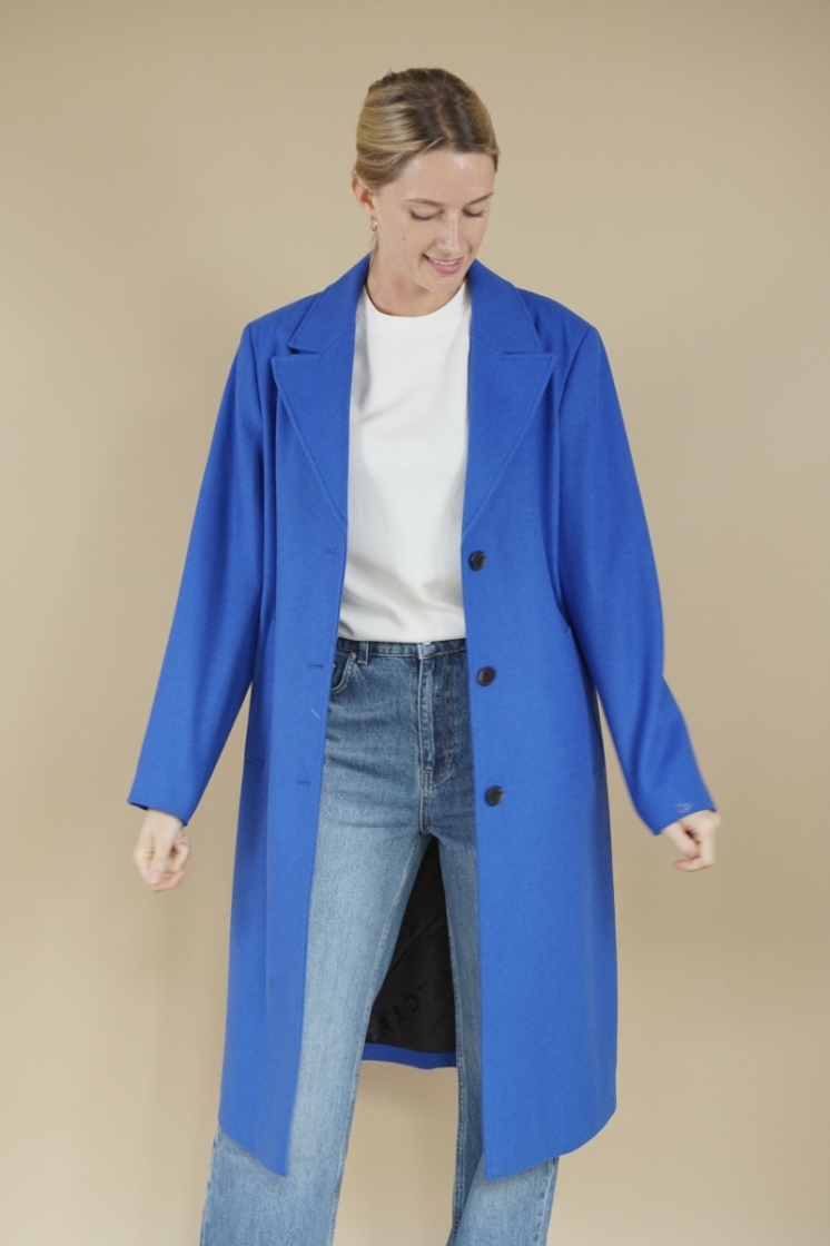 SlfAlma wool coat Nebulas Blue