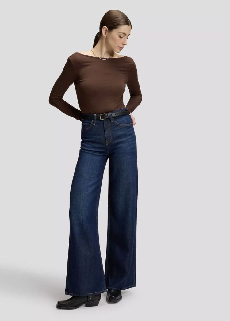 Stella High Rise Wide Leg Dark Navy