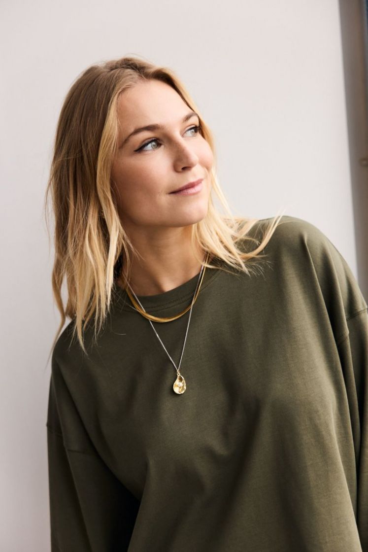Aline LS t-shirt Khaki