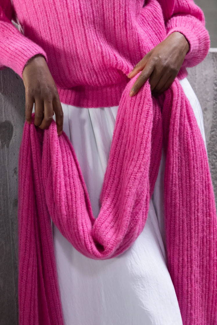 Scarf Charlotte Peacock Pink