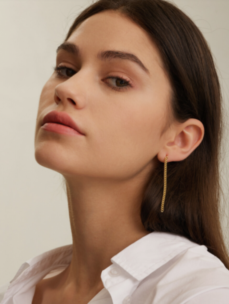 Cara Chain Earring Set Gold