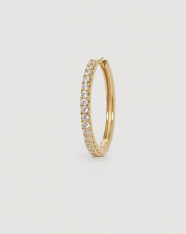 Oorbel Jeanne Large Strass Gold