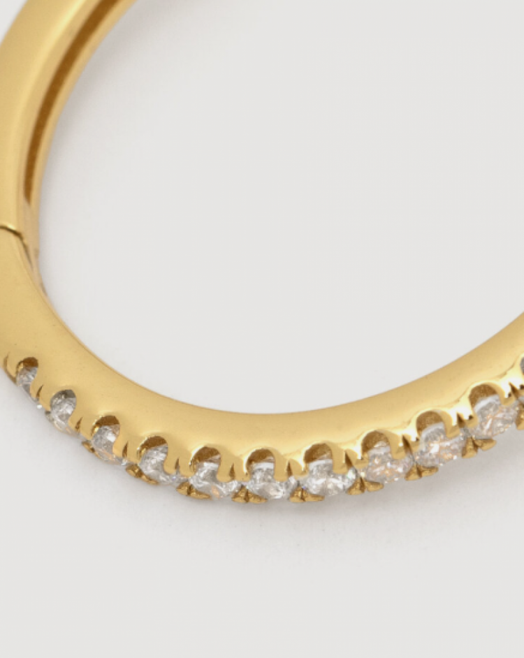 Oorbel Jeanne Large Strass Gold