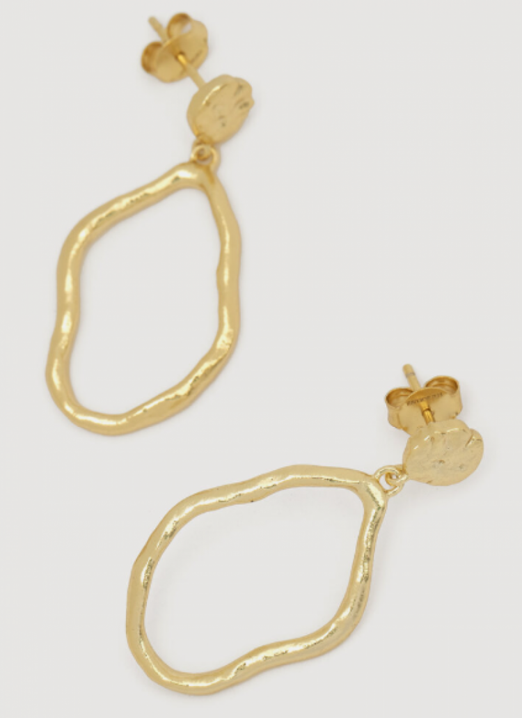 Corine Flowy Small Earrings Gold