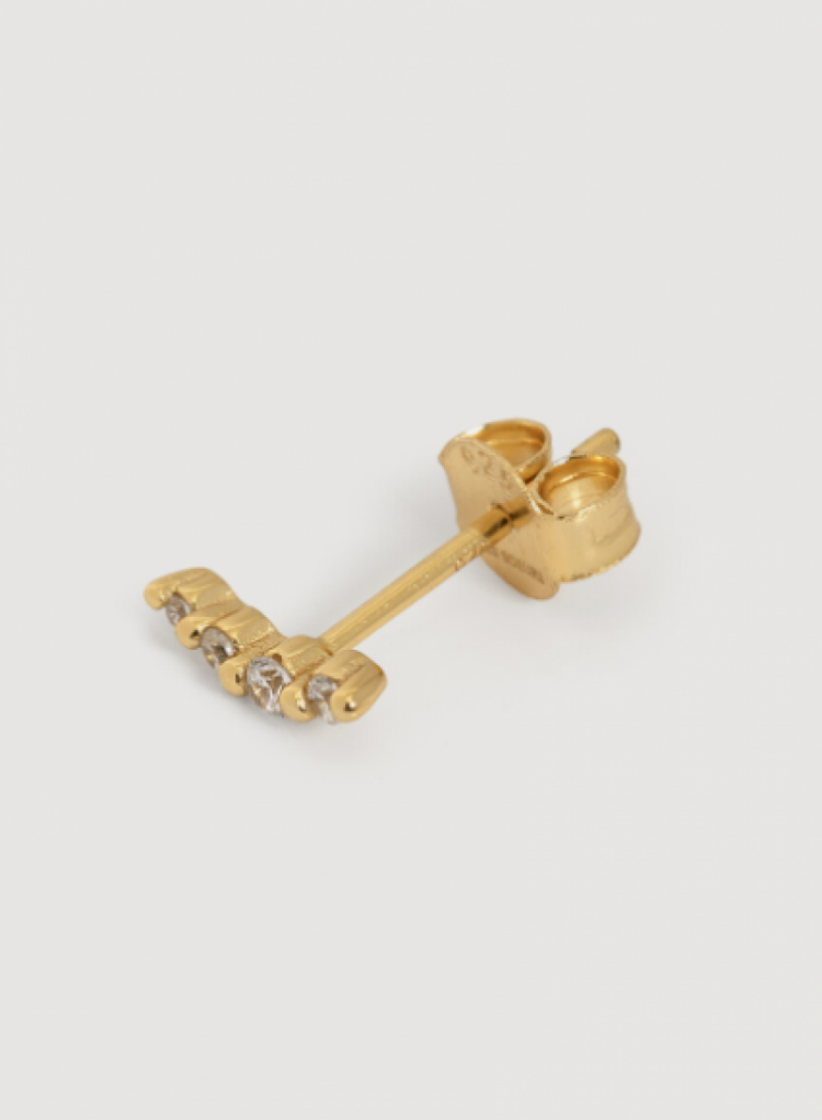 Oorbel Louise 4 Dots Strass Gold