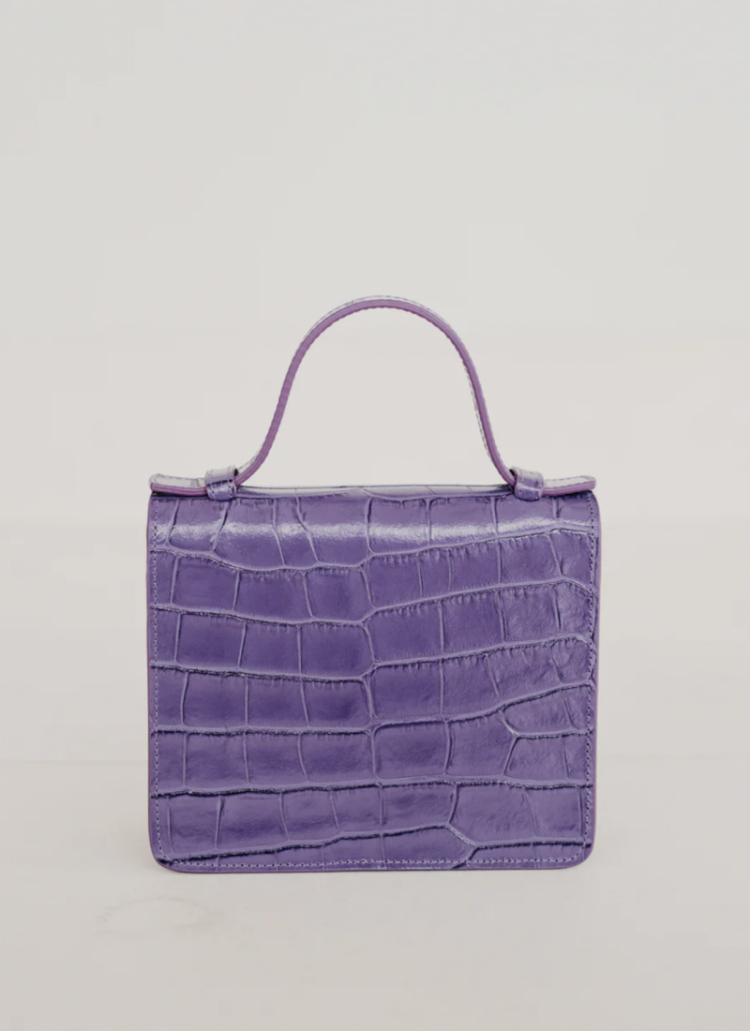 Micro Briefcase lavender croco