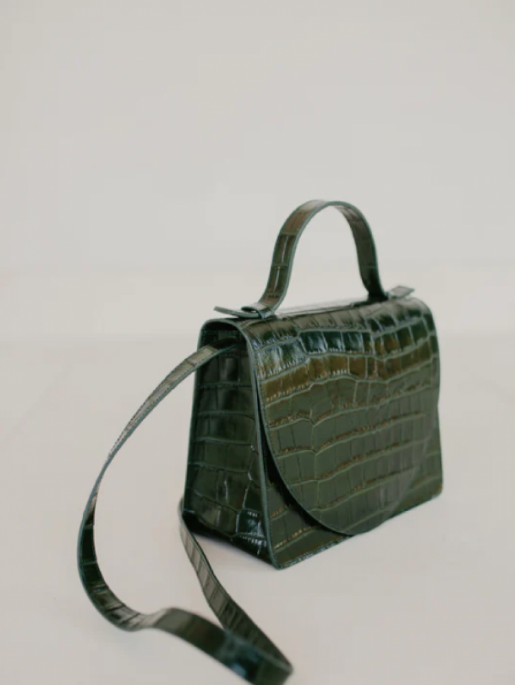 Micro Briefcase  Forest Croco