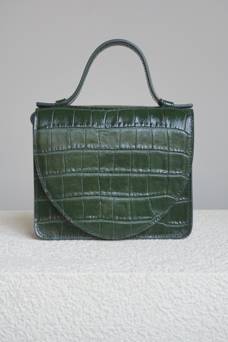 Micro Briefcase  Forest Croco