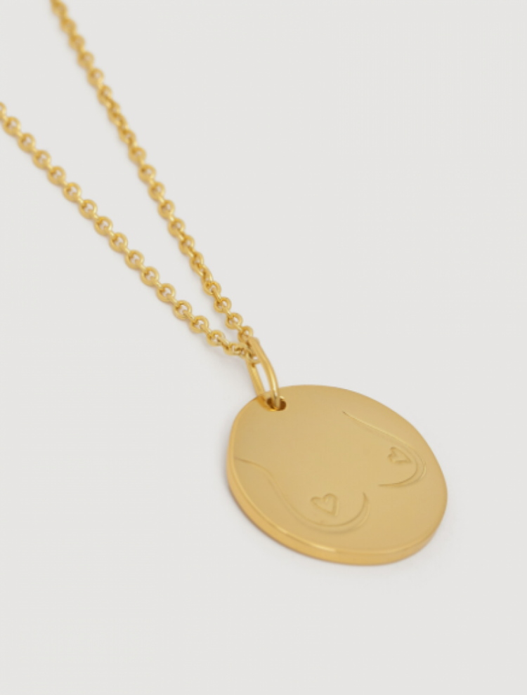 Roma boobs necklace Gold