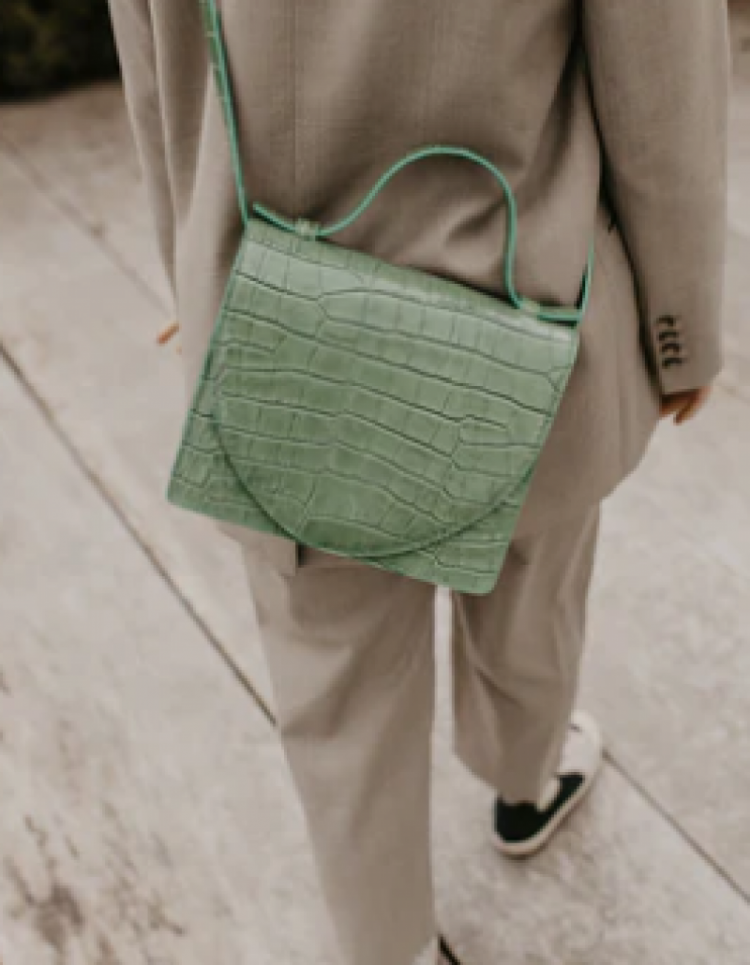 Mini Briefcase  Pure Olive Croc