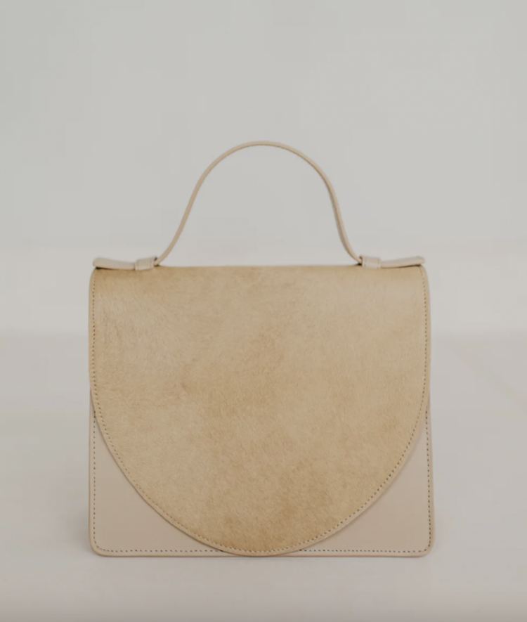 Mini Briefcase  Fur Camel