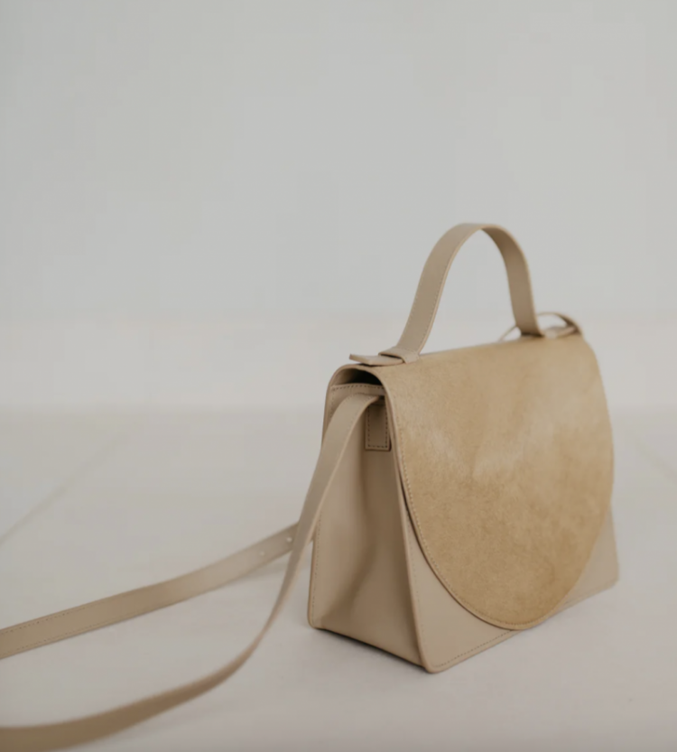 Mini Briefcase  Fur Camel