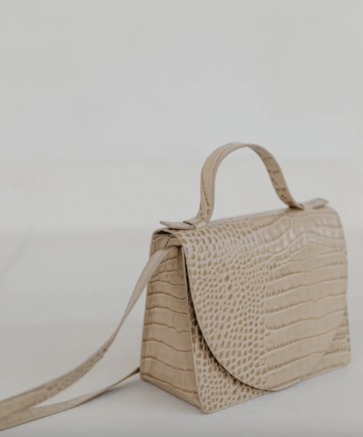 Mini Briefcase Noisette Croco