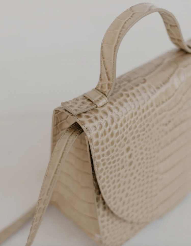 Mini Briefcase Noisette Croco