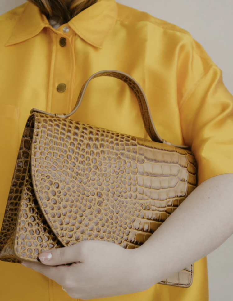 Mini Briefcase  Walnut Croco