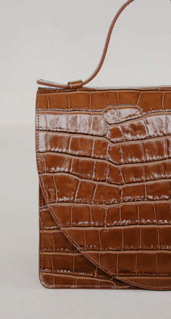 Mini Briefcase New Cognac croc