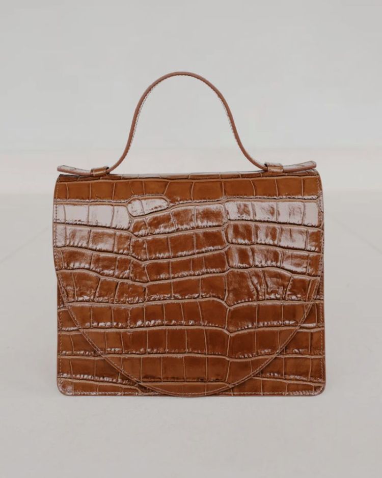 Mini Briefcase  New Cognac croc