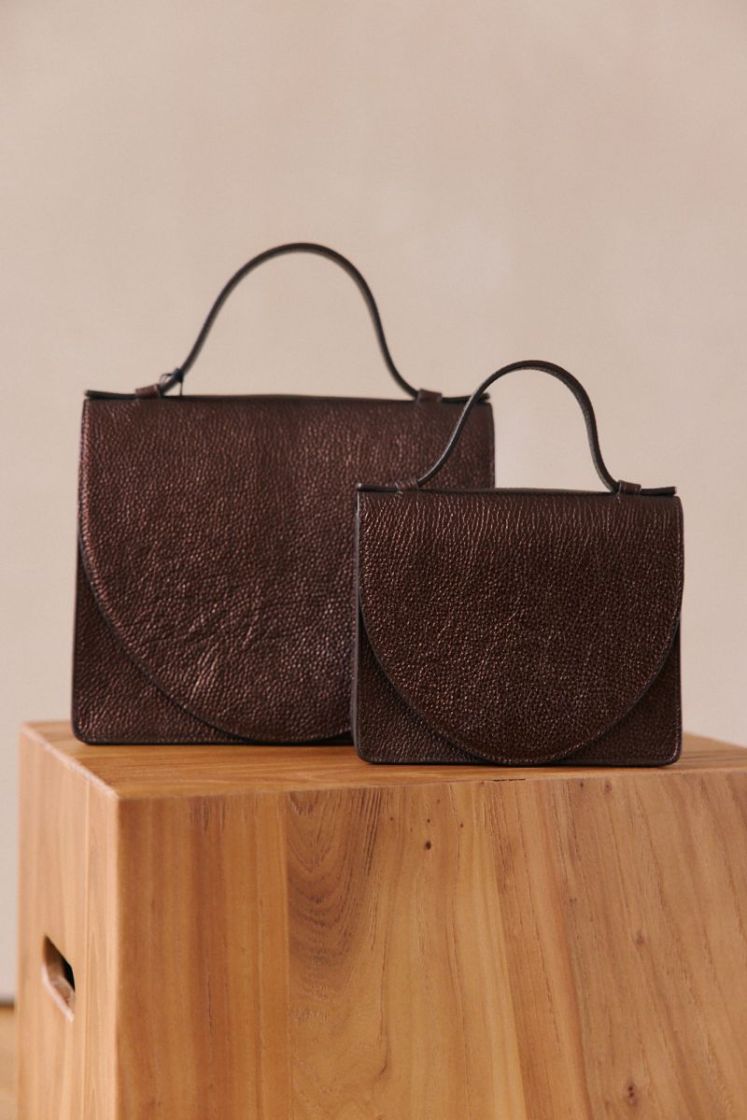 Mini Briefcase Chocolate Shimm