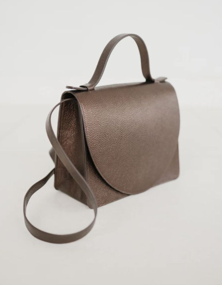 Mini Briefcase Chocolate Shimm
