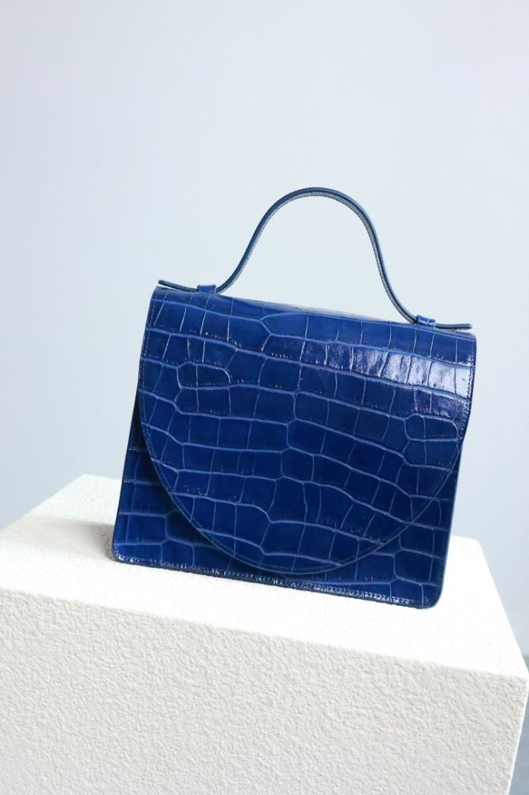 Mini Briefcase Marine croco