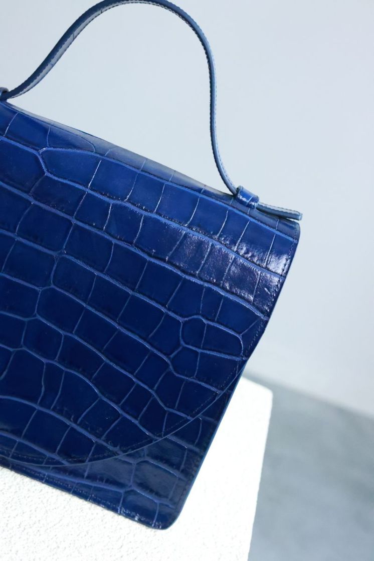 Mini Briefcase Marine croco
