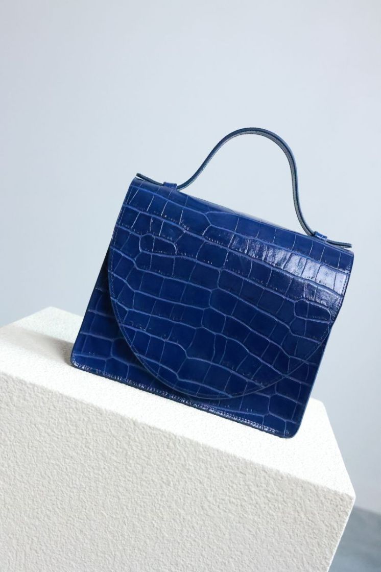 Mini Briefcase Marine croco