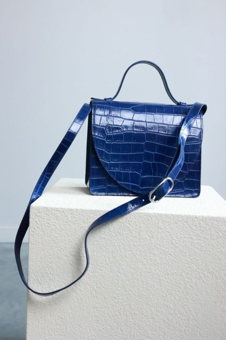 Mini Briefcase Marine croco