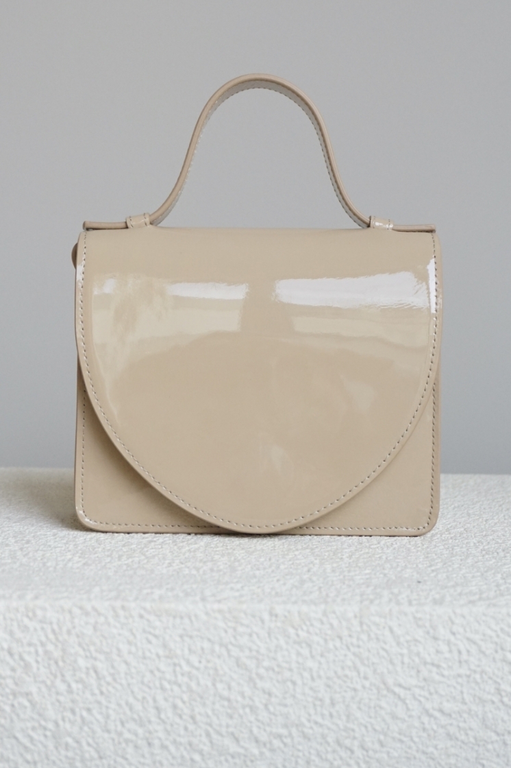 Micro Briefcase Beige Laqué