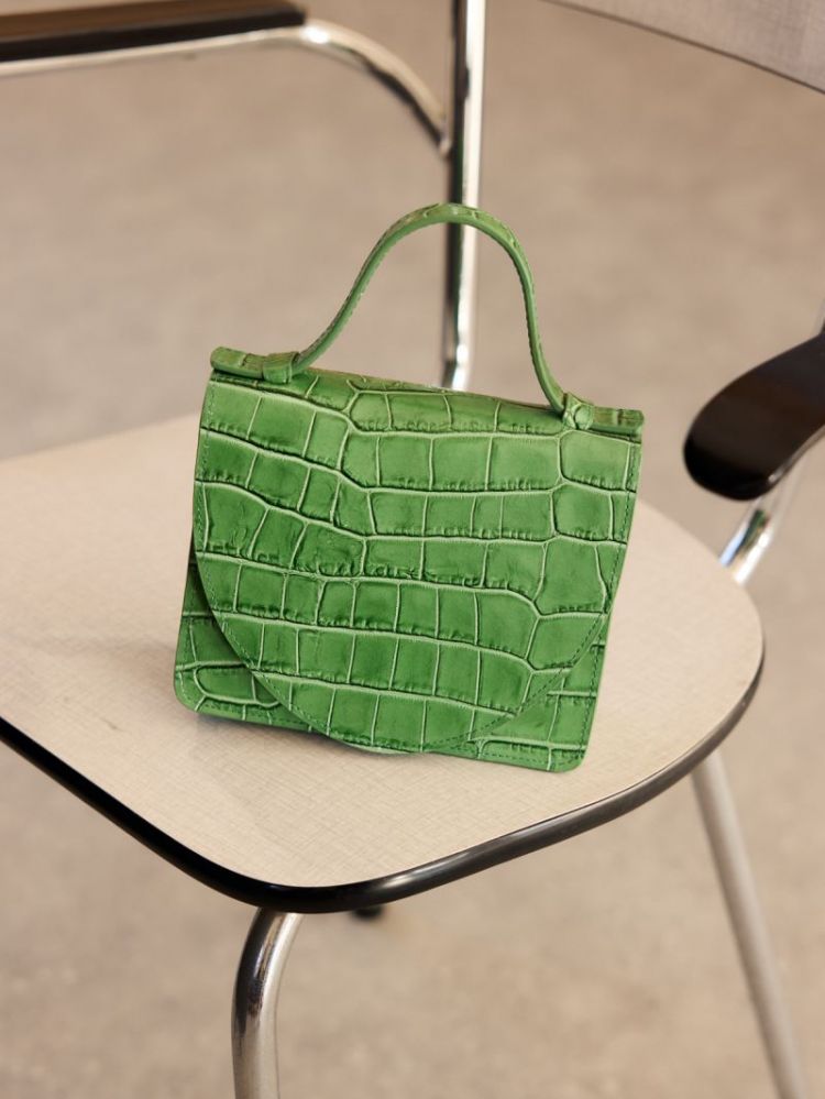 Micro Briefcase  grass croco