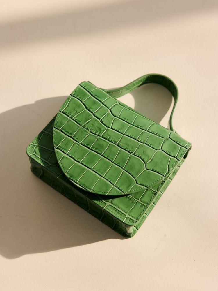 Micro Briefcase  grass croco