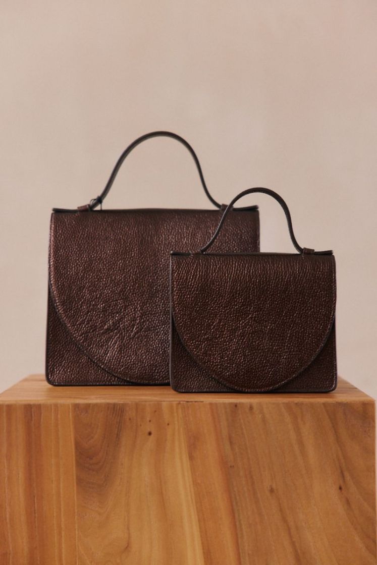 Micro Briefcase  Chocolate Shimm