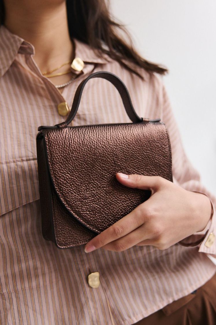 Micro Briefcase  Chocolate Shimm