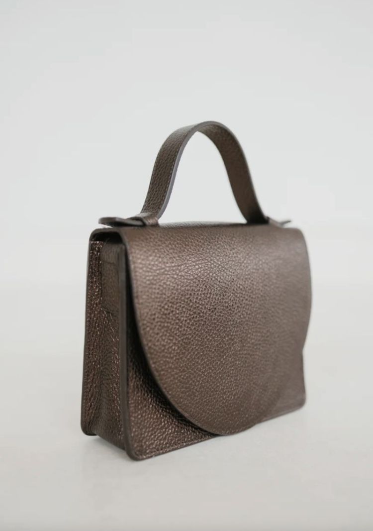 Micro Briefcase  Chocolate Shimm