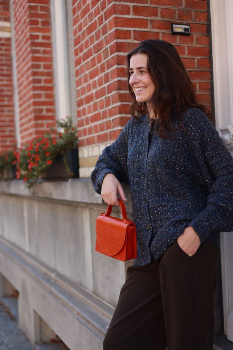 Micro Briefcase  Coral stone
