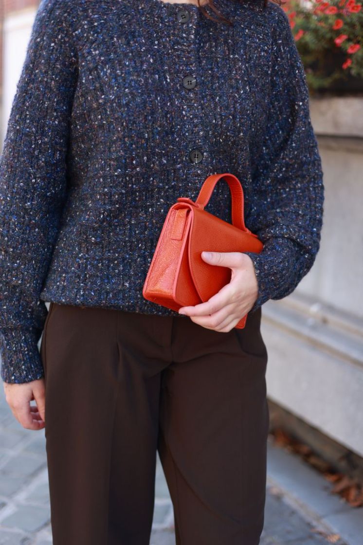 Micro Briefcase  Coral stone