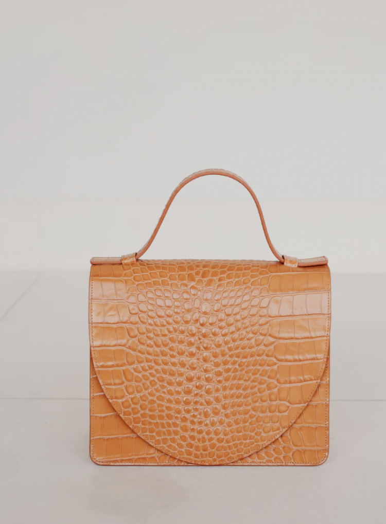 Mini briefcase naranja croco