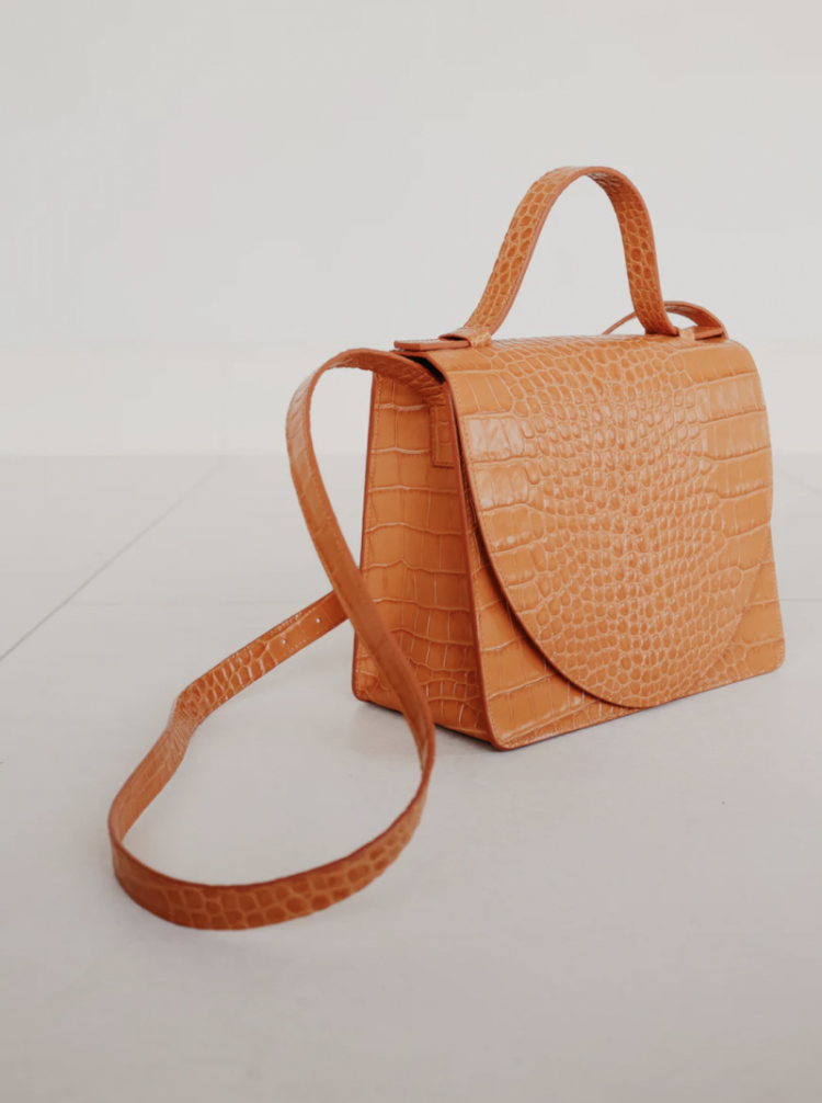 Mini briefcase naranja croco