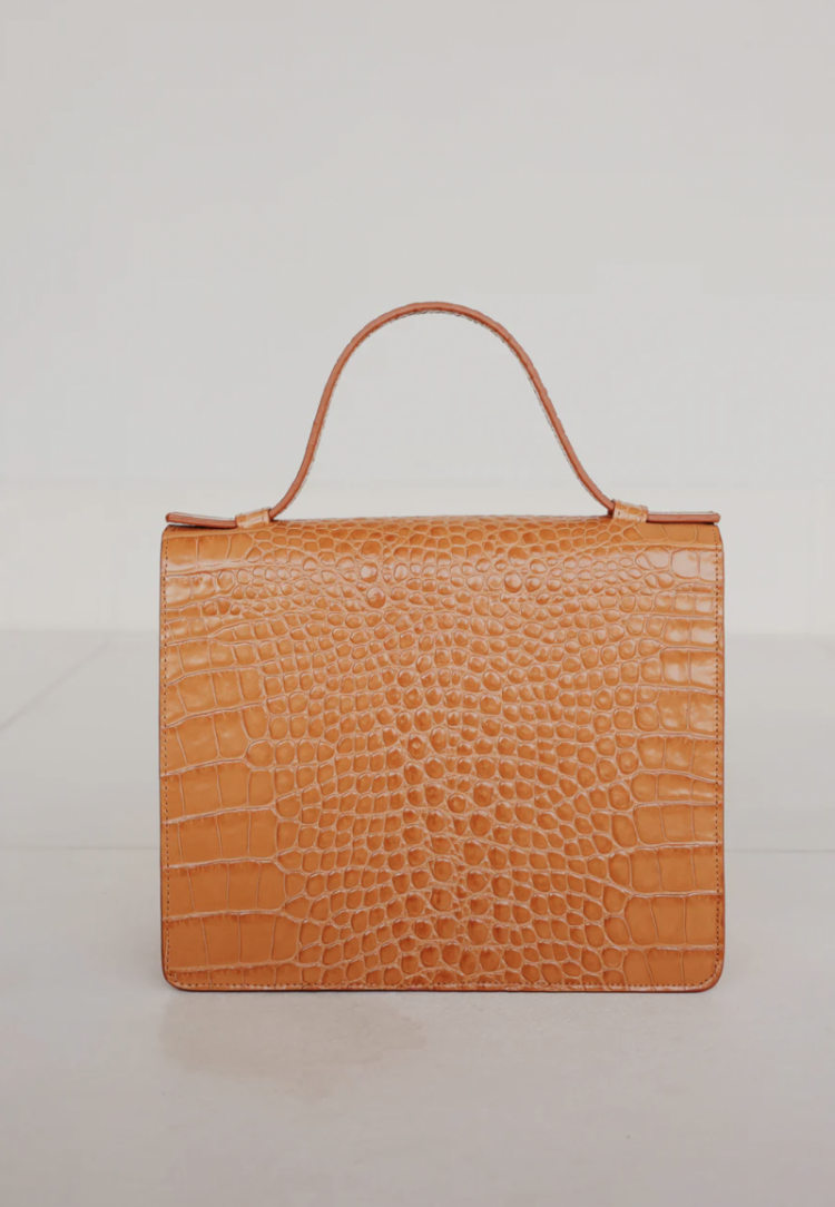 Mini briefcase naranja croco