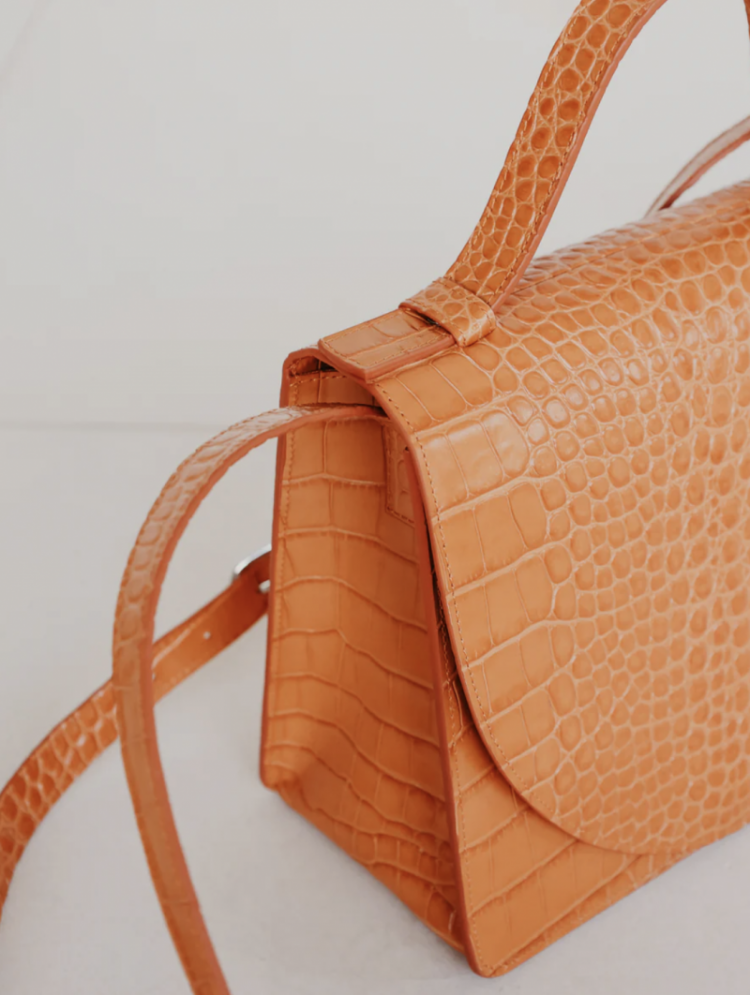 Mini briefcase naranja croco