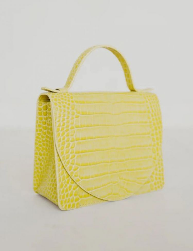 Mini briefcase  Lime Croco