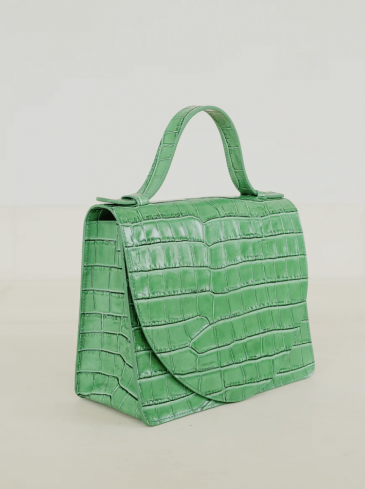 Mini briefcase  grass croco