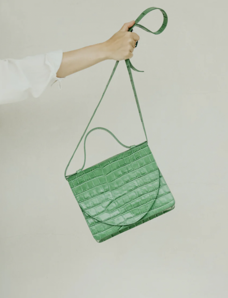 Mini briefcase  grass croco