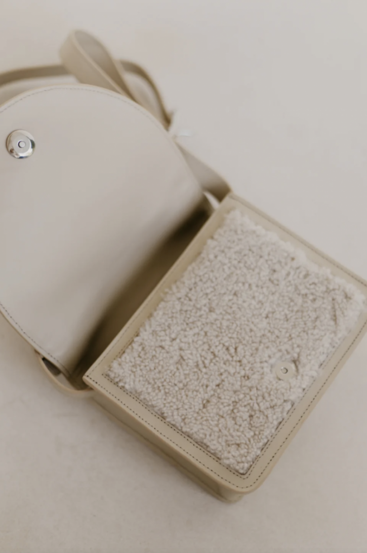 Mini Briefcase teddy Sand