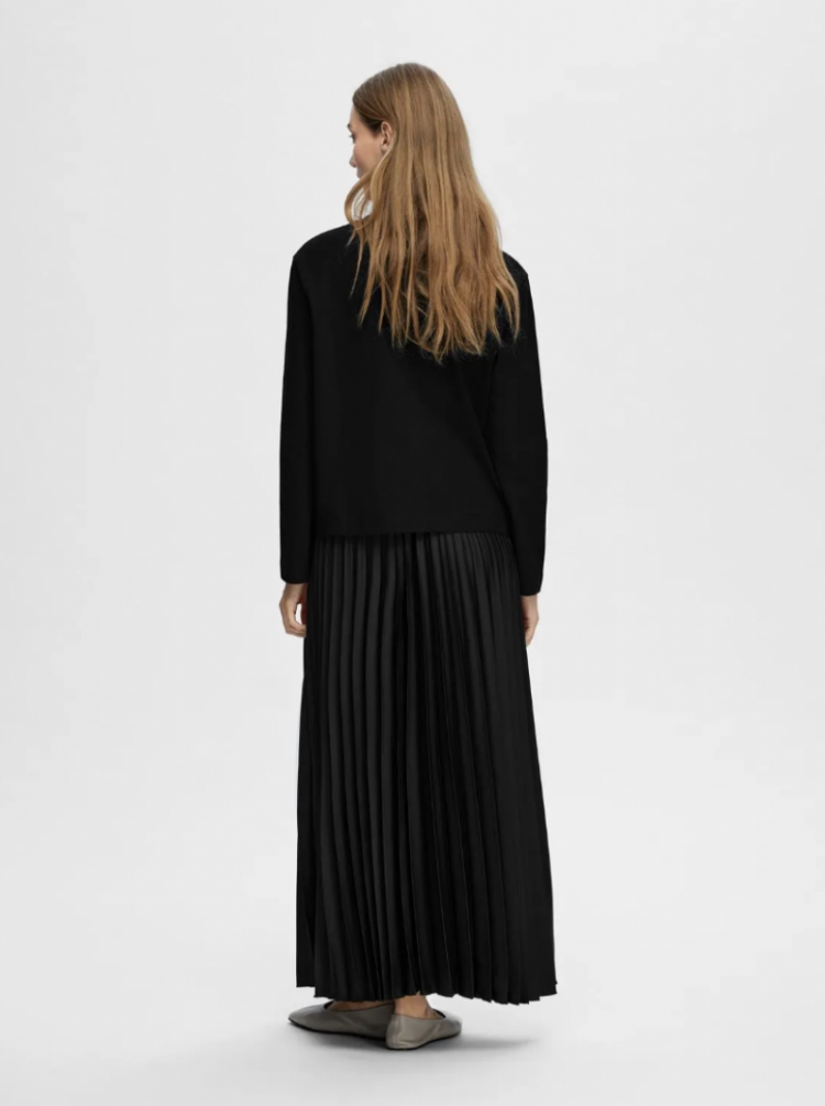 Slfessential ls boxy tee noos Black