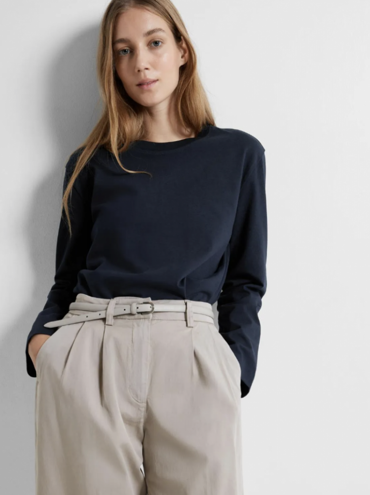 Slfessential ls boxy tee noos Dark Sapphire