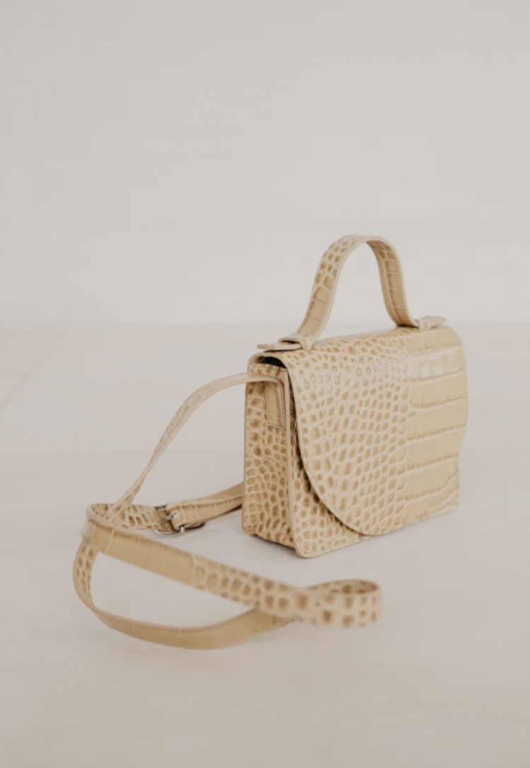 Micro Briefcase Noisette Croco