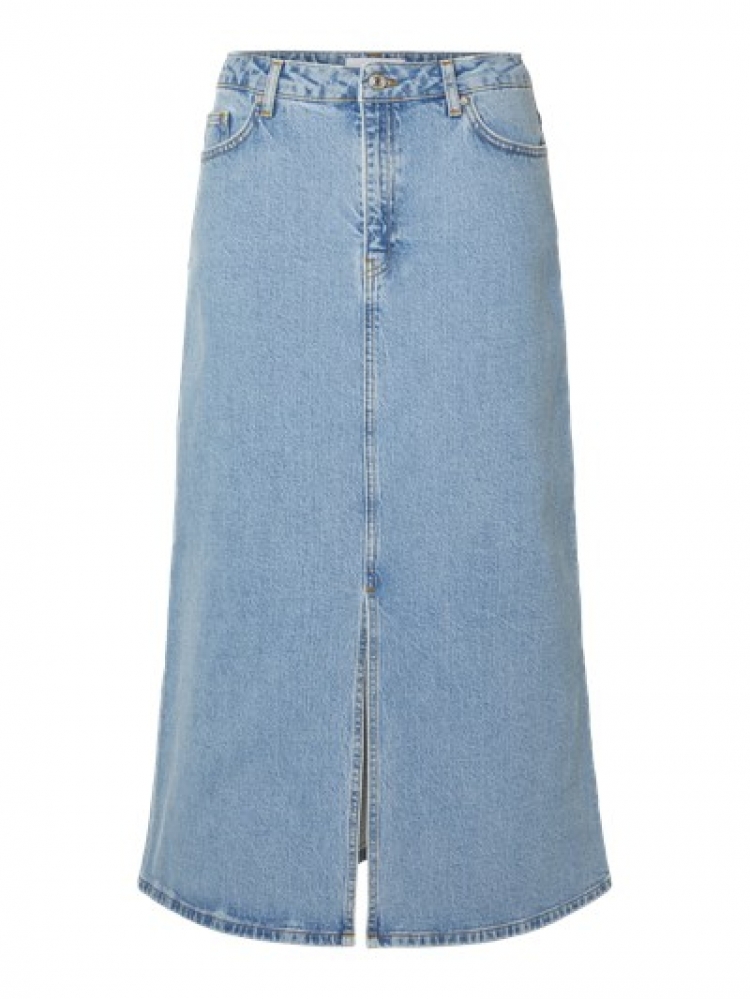 SlfKrista-Gerda HW max skirt Light blue deni